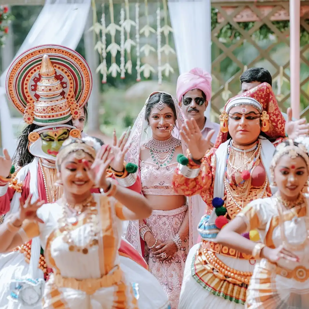 Traditional wedding rituals at Devaki and Adeesh's destination wedding in Kerala coordinated by Melodia Event Management