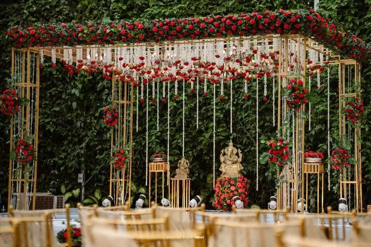 wedding stage decorations in Kerala