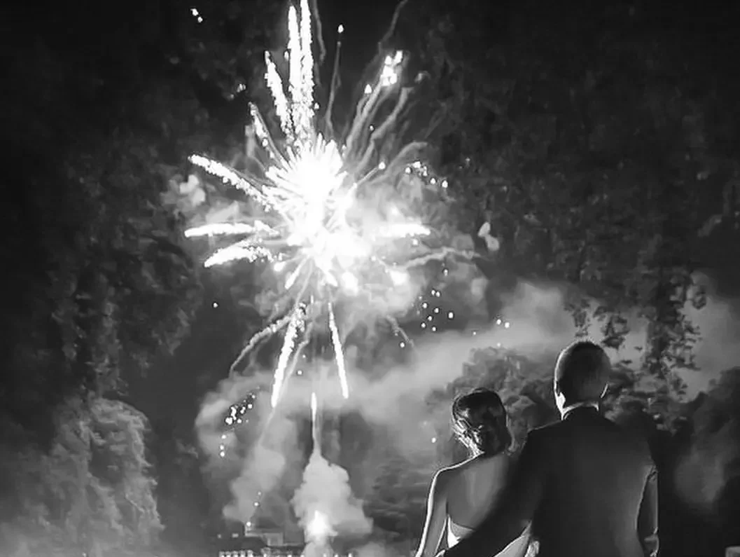 Firework at wedding
