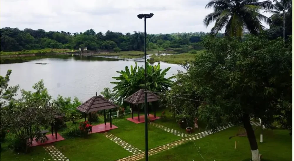 Traditional hindu mandap at mango county resort Palakkad