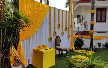 Kerala Haldi stage decoration wedding