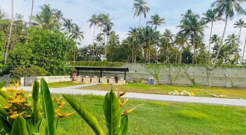 A wedding setup at Kanjira’s Luxeves Pavilion in Triprayar, Vadakkummuri, Kerala.