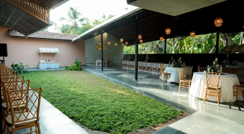 ppr courtyard guruvayur grand courtyard semi open space outdoor wedding open space large lawn area